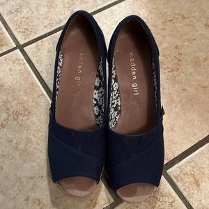 Madden espadrille wedge  shoes Navy blue